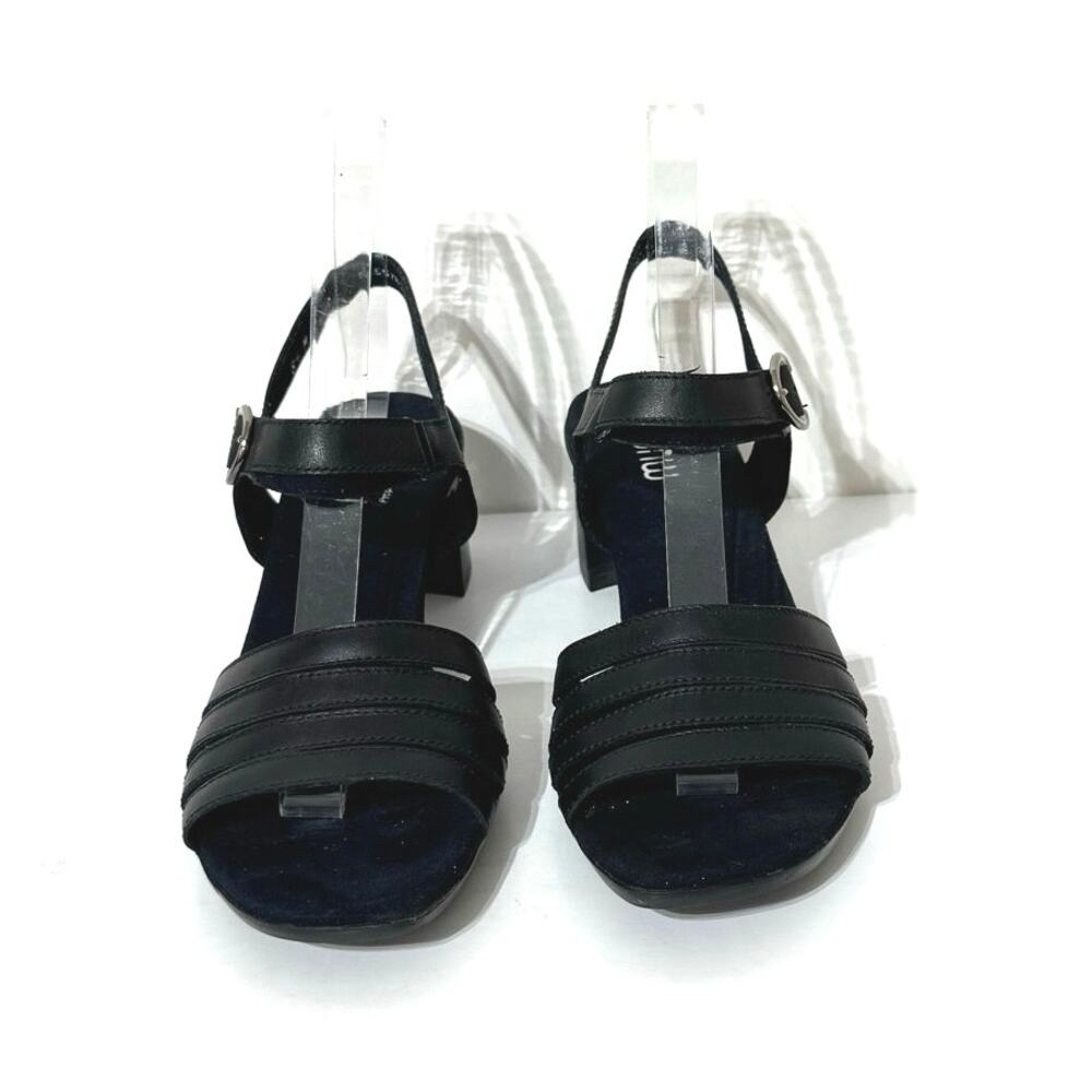 Munro Women’s Hallie Black Leather Slingback Block Heel Sandal Size 8.5 M - Picture 2 of 12